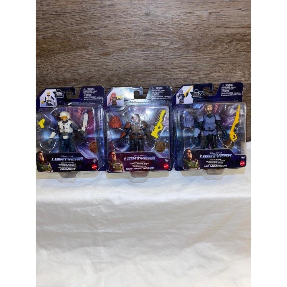 Disney Pixar Jr Zap Patrol, Mo Morrison, Fremont, Izzy‎ Hawthorne, Mattel